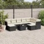 Gartensofa-Set 10-teilig mit schwarzen synthetischen Rattankissen von , Gartensets - Ref: Foro24-3218576, Preis: 545,11 €, Ra...
