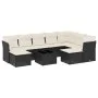 Gartensofa-Set 10-teilig mit schwarzen synthetischen Rattankissen von , Gartensets - Ref: Foro24-3218576, Preis: 545,11 €, Ra...