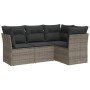 Set mit 4 Gartensofas und Kissen synthetisches Rattangrau von , Gartensets - Ref: Foro24-3217580, Preis: 255,92 €, Rabatt: %