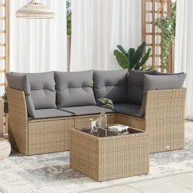 Garden sofa set with 5-piece synthetic rattan beige cushions by , Garden sets - Ref: Foro24-3217589, Price: 313,61 €, Discoun...