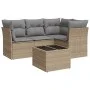 Garden sofa set with 5-piece synthetic rattan beige cushions by , Garden sets - Ref: Foro24-3217589, Price: 313,61 €, Discoun...