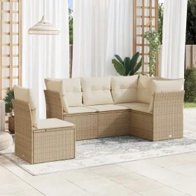 Set Gartensofas mit Kissen 5 Stück synthetisches Rattan beige von , Gartensets - Ref: Foro24-3217638, Preis: 365,71 €, Rabatt: %
