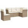 Set Gartensofas mit Kissen 5 Stück synthetisches Rattan beige von , Gartensets - Ref: Foro24-3217638, Preis: 352,30 €, Rabatt: %