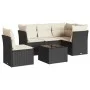 6-piece garden sofa set with black synthetic rattan cushions by , Garden sets - Ref: Foro24-3217646, Price: 370,73 €, Discoun...