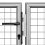 Silver galvanized steel garden gate 306x200 cm by vidaXL, garden gates - Ref: Foro24-144764, Price: 426,49 €, Discount: %