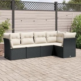 5-teiliges Gartenmöbel-Set und schwarze synthetische Rattankissen von , Gartensets - Ref: Foro24-3217596, Preis: 319,74 €, Ra...