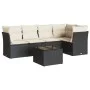 Set aus 6-teiligen Gartensofas und Kissen Kunstrattan schwarz von , Gartensets - Ref: Foro24-3217606, Preis: 368,67 €, Rabatt: %