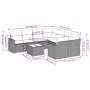 Gartensofa-Set, 9-teilig, mit Kissen, aus synthetischem Rattan in Beige. von , Gartensets - Ref: Foro24-3218749, Preis: 529,4...