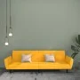 Yellow velvet 2-seater sofa bed by , Sofas - Ref: Foro24-375864, Price: 262,91 €, Discount: %