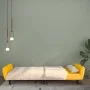 Yellow velvet 2-seater sofa bed by , Sofas - Ref: Foro24-375864, Price: 262,91 €, Discount: %