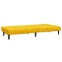 Sofá cama de 2 plazas terciopelo amarillo de , Sofás - Ref: Foro24-375845, Precio: 235,31 €, Descuento: %