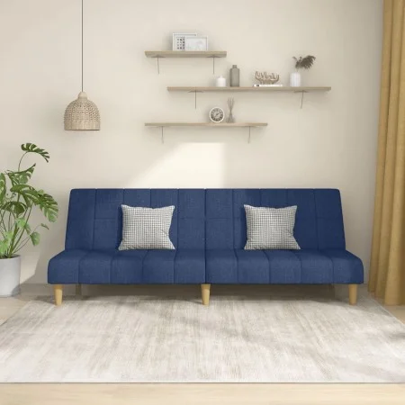 Two-seater blue fabric sofa bed by , Sofas - Ref: Foro24-375830, Price: 242,85 €, Discount: %