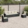 Set de sofás de jardín 6 piezas y cojines ratán sintético negro by , Garden sets - Ref: Foro24-3218796, Price: 340,66 €, Disc...