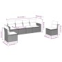 Set de sofás de jardín 6 piezas y cojines ratán sintético negro by , Garden sets - Ref: Foro24-3218796, Price: 323,77 €, Disc...