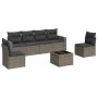 7-teiliges Gartensofa-Set mit grauen PE-Rattan-Kissen. von , Gartensets - Ref: Foro24-3218810, Preis: 399,76 €, Rabatt: %