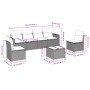 Set de sofás de jardín 7 piezas con cojines ratán PE gris by , Garden sets - Ref: Foro24-3218810, Price: 399,02 €, Discount: %