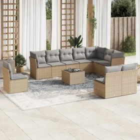 11-teiliges Gartensofa-Set mit beigen synthetischen Rattankissen von , Gartensets - Ref: Foro24-3249648, Preis: 672,77 €, Rab...