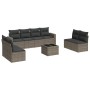 Gartenmöbel-Set 9-teilig mit grauen Polstern aus synthetischem Rattan von , Gartensets - Ref: Foro24-3218850, Preis: 495,85 €...