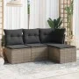 Set mit 4 Gartensofas und Kissen synthetisches Rattangrau von , Gartensets - Ref: Foro24-3217500, Preis: 212,36 €, Rabatt: %