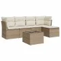 Gartensofa-Set mit Kissen, 6-teilig, beiges synthetisches Rattan von , Gartensets - Ref: Foro24-3217568, Preis: 373,71 €, Rab...
