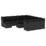Garden sofa and cushion set 13 pieces black synthetic rattan by , Garden sets - Ref: Foro24-3250474, Price: 825,53 €, Discoun...