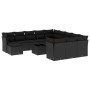 Set de sofás de jardín y cojines 13 pzas ratán sintético negro de , Conjuntos de jardín - Ref: Foro24-3250474, Precio: 851,73 €
