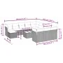 Garden sofa and cushion set 13 pieces black synthetic rattan by , Garden sets - Ref: Foro24-3250474, Price: 825,53 €, Discoun...