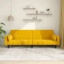 2-Sitzer-Schlafsofa mit zwei gelben Samtkissen von , Sofas - Ref: Foro24-375851, Preis: 270,17 €, Rabatt: %