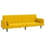 2-Sitzer-Schlafsofa mit zwei gelben Samtkissen von , Sofas - Ref: Foro24-375851, Preis: 270,17 €, Rabatt: %