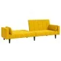 2-Sitzer-Schlafsofa mit zwei gelben Samtkissen von , Sofas - Ref: Foro24-375851, Preis: 270,17 €, Rabatt: %