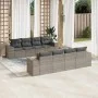 Gartenmöbel-Set 9-teilig mit grauen Polstern aus synthetischem Rattan von , Gartensets - Ref: Foro24-3225367, Preis: 599,68 €...