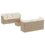 Set of 7-piece garden sofas and beige synthetic rattan cushions by , Garden sets - Ref: Foro24-3223489, Price: 476,66 €, Disc...
