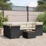 7-piece garden dining set and black synthetic rattan cushions by , Garden sets - Ref: Foro24-3223494, Price: 423,44 €, Discou...