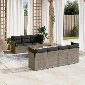 8-teiliges Gartensofa-Set und graue synthetische Rattankissen von , Gartensets - Ref: Foro24-3223505, Preis: 469,38 €, Rabatt: %
