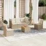 Garden sofa set with 6-piece synthetic rattan beige cushions by , Garden sets - Ref: Foro24-3223545, Price: 388,87 €, Discoun...