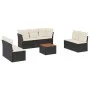 8-teiliges Gartensofa-Set und schwarze synthetische Rattankissen von , Gartensets - Ref: Foro24-3223564, Preis: 428,52 €, Rab...