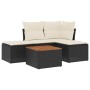 5-piece garden furniture set and black synthetic rattan cushions by , Garden sets - Ref: Foro24-3223585, Price: 234,79 €, Dis...