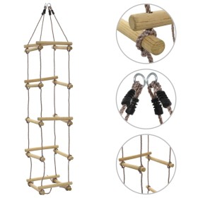 Escalera de cuerda para niños madera 200 cm