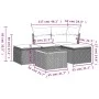 Gartensofa-Set mit Kissen, 5-teilig, beiges synthetisches Rattan von , Gartensets - Ref: Foro24-3223587, Preis: 294,37 €, Rab...