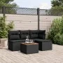 5-piece garden furniture set and black synthetic rattan cushions by , Garden sets - Ref: Foro24-3223591, Price: 269,71 €, Dis...
