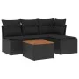 5-piece garden furniture set and black synthetic rattan cushions by , Garden sets - Ref: Foro24-3223591, Price: 269,71 €, Dis...