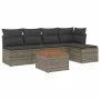 6-teiliges Gartenmöbel-Set und graue synthetische Rattankissen von , Gartensets - Ref: Foro24-3223603, Preis: 308,77 €, Rabat...