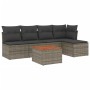 6-teiliges Gartenmöbel-Set und graue synthetische Rattankissen von , Gartensets - Ref: Foro24-3223603, Preis: 308,28 €, Rabat...