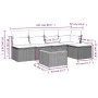 6-teiliges Gartenmöbel-Set und graue synthetische Rattankissen von , Gartensets - Ref: Foro24-3223603, Preis: 308,77 €, Rabat...