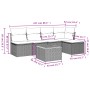 6-teiliges Gartenmöbel-Set und graue synthetische Rattankissen von , Gartensets - Ref: Foro24-3223603, Preis: 308,28 €, Rabat...