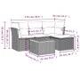 Gartensofa-Set mit Kissen, 5-teilig, beiges synthetisches Rattan von , Gartensets - Ref: Foro24-3223608, Preis: 306,80 €, Rab...