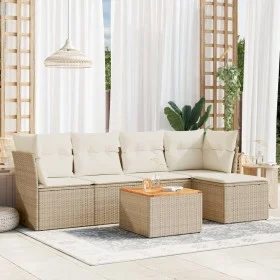 Juego de sofás jardín con cojines 6 pzas ratán sintético beige by , Garden sets - Ref: Foro24-3223615, Price: 367,09 €, Disco...
