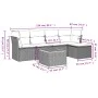 Gartensofa-Set mit 6-teiligen Kissen aus synthetischem Rattan in Beige. von , Gartensets - Ref: Foro24-3223615, Preis: 367,09...