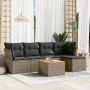 6-piece garden furniture set and gray synthetic rattan cushions by , Garden sets - Ref: Foro24-3223617, Price: 317,85 €, Disc...