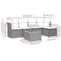 6-piece garden furniture set and gray synthetic rattan cushions by , Garden sets - Ref: Foro24-3223617, Price: 317,85 €, Disc...